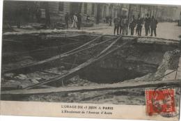 Carte Postale Ancienne : Eboulement De L'Avenue D'Antin - Arrondissement: 02