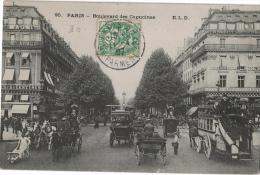 Carte Postale Ancienne : PARIS - Boulevard Des Capucines - Arrondissement: 02