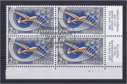 SUISSE PRO AERO 1938 -1963 (o) En Bloc De Quatre - Used Stamps