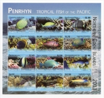 Penrhryn 2013, Definitive, Fishes, 12val In BF - Penrhyn