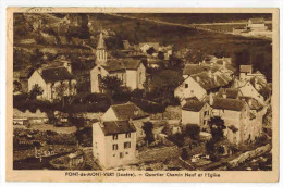 LE PONT DE MONT VERT :  " Quartier Chemin Neuf Et L' Eglise " - Cliché CDMLC - Le Pont De Montvert