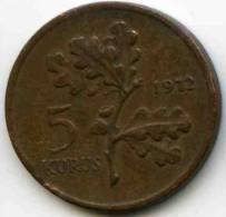 Turquie Turkey 5 Kurus 1972 KM 890.2 - Turkey