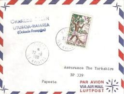 9971  UTUROA - Île RAIATEA - ISLV - POLYNESIE  - 1966 - Briefe U. Dokumente