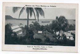 Cpa - Nouvelles Hébrides - Rade De Port Vila, L'église Et L'école - Missions Des Pères Maristes En Océanie - Other & Unclassified
