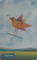 Télécarte Brésil - OISEAU Sur Balançoire - Bird Brazil Phonecard - Vogel Telefonkarte / Ave Uccello - 2421 - Pájaros Cantores (Passeri)