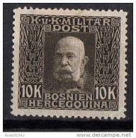 1912   AUSTRIA BOSNIA ERZEGOVINA RRR ERROR COLLOR HINGED INTERESSANTE - Neufs