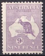 Australia 1916 Kangaroo 9d Violet 3rd Wmk MH - Nuevos