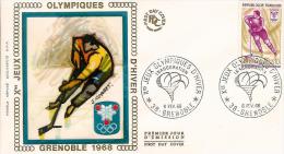 FDC France 1968: Jeux Olympique D´hiver - Grenoble 68 - Invierno 1968: Grenoble