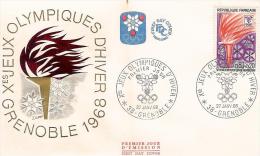 FDC France 1968: Jeux Olympique D´hiver - Grenoble 68 - Invierno 1968: Grenoble
