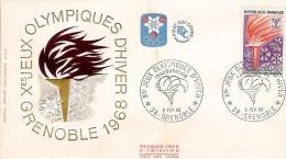 FDC France 1968: Jeux Olympique D´hiver - Grenoble 68 - Hiver 1968: Grenoble