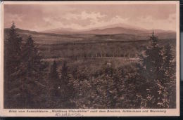 Thale - Blick Von Der Viktorshöhe Nach Dem Brocken, Achtermann Und Wurmberg - Thale