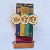 Badge Pin ZN000442 - Bicycle (cycling) Germany Czechoslovakia Poland PWB Prague Warsaw Berlin Course De La Paix 1979 ORG - Radsport