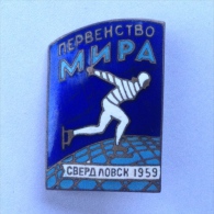 Badge / Pin ZN000443 - Speed Ice Skating Soviet Union (SSSR/CCCP) Sverdlovsk World Championships 1959 - Pattinaggio Artistico