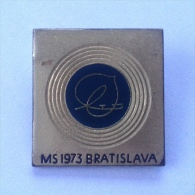 Badge Pin ZN000451 - Ice Skating Czechoslovakia Bratislava World Championship 1973 - Skating (Figure)