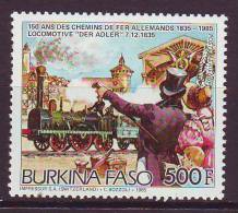 BURKINA FASO. 1986. YT PA 319 **. 150° Anniversaire Des Chemins De Fer Allemand - Burkina Faso (1984-...)