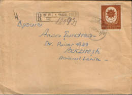 Romania-Registered Letter, Circulated  In 1951 With A Postage Stamp- Order Of The Star RPR Class I-II - Briefe U. Dokumente