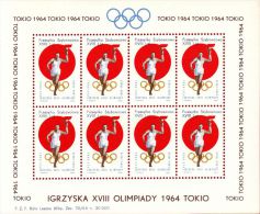 POLAND 1964 TOKYO OLYMPICS S/S NHM GLIDER MAIL CINDERELLA RUNNER TORCH OLYMPIC GAMES ATHLE - 1 - Planeadores