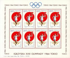 POLAND 1964 TOKYO OLYMPICS S/S NHM GLIDER MAIL CINDERELLA RUNNER TORCH OLYMPIC GAMES ATHLE - 2 - Gleitflieger