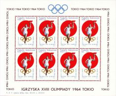 POLAND 1964 TOKYO OLYMPICS S/S NHM GLIDER MAIL CINDERELLA RUNNER TORCH OLYMPIC GAMES ATHLE - 7 - Gliders