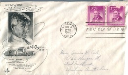 (366) USA FDC Cover - Premier Jour - 1948 - Will Rogers - 1941-1950