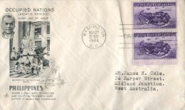 (366) USA FDC Coverposted To Australia - Premier Jour - 1944 - Occupied Nationa - Philippines - 1941-1950