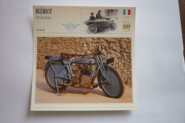 Transports - Sports Moto-carte Fiche Technique Moto - Bleriot 500 Bicylindre - Tourisme -1919 ( Description Au Dos - Motorradsport