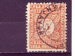 PORTO-5 DIN-POSTMARK-PRNJAVOR-BOSNIA AND HERZEGOVINA-SHS-YUGOSLAVIA-1923 - Strafport