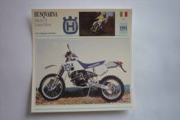 Transports - Sports Moto-carte Fiche Technique Moto - Husqvarna Hva 610 Te Laurent Pidoux - Enduro -1991 - Motorradsport