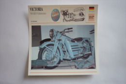 Transports - Sports Moto-carte Fiche Technique Moto - Victoria 500 Kr 9 Fahrmeister - Tourisme -1937 (description Au Dos - Motociclismo