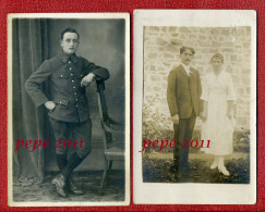 Carte Photo :  03 - Louroux Hodement  Par Hérisson ( ? ) : Photo En Pied D´un Militaire ( Martin ? ) - Personnages