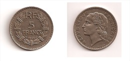 5 Francs - Lavrillier - Nickel - ETAT TTB - 1935 - G 760 - F 336-4 - 5 Francs