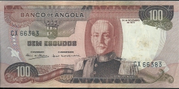 Angola 100 Escudos Marechal Carmona 1972  CX 66383 UNCIRCULATED - Angola