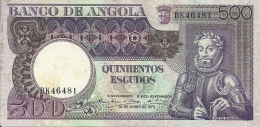 Angola 500 Escudos Luiz De Camoes 1973  (Please See Scan) - Angola