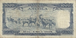 Angola 1000 Escudos Americo Tomas 1970 Palanca Negra (Please See Scan) - Angola