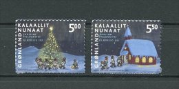 GROENLAND 2003  N° 384/385 ** Neufs = MNH Superbes Cote 4.25 € Noël Christmas Enfants Children Eglise Church - Non Classés