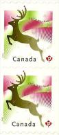 Canada - 2007 - Christmas - Deer - Mint Booklet Stamp Pair (local Rate) - Einzelmarken