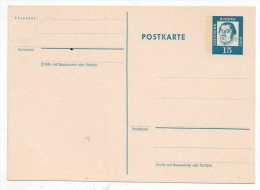 Entier Postal 15 Pf Sur " Postkarte "  - Deutsche Bundespost - RFA - Postcards - Mint