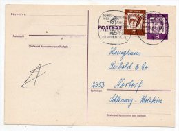 Entier Postal 8 Pf Sur " Postkarte " + Timbre 7 Pf 1963 - Deutsche Bundespost - RFA - Postcards - Used