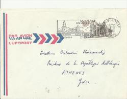 FRANCE 1982 - COVER ENVOYÉE AU PRESIDENT C. KARAMANLIS DE GRÈCE/ATHENES -DE ALBERTVILLE 1 TIMBRE OBL SEP 21,1982 + FLAME - Storia Postale