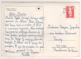 Griffe Linéaire En Arrivée  : " Voisey 52-544  " / Carte D´ Alsace - Storia Postale