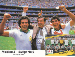 Cartolina Messico 1986 Con Francobollo Nanumaga Tuvalu -  Messico-Bulgaria 2-0 - 1986 – Mexico