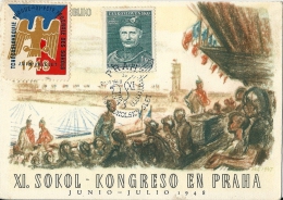 FETE FEDERALE DES SOKOLS 1948 - Storia Postale