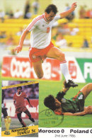 Cartolina Messico 1986 Con Francobollo Nanumaga Tuvalu -  Marocco-Polonia 0-0 - 1986 – Mexico