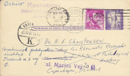 United States Uprated Postal Stationery Ganzsache To KØBENHAVN 1967 KASSEBREV Omkarteringskontor (2 Scans) - Ganzsachen