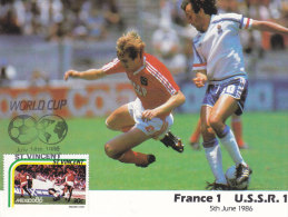 Cartolina Messico 1986 Con Francobollo  St. Vincent -   Francia-Russia 1-1 - 1986 – Mexico