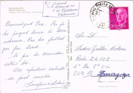 5746. Postal VENTAS PUEBLA De VALLBONA (valencia) 1964. Restaurant - 1961-70 Briefe U. Dokumente