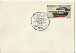 POLAND 1985 - FDC - 50 YEARS OF POZNAN ENGINEERS ASSOCIATION (BOAT ON STAMPS) W 1 ST OF 2 ZL  POSTM POZNAN OCT 17,1985 R - FDC