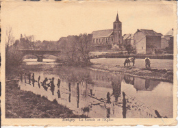 Tintigny   La Semois Et L' Eglise.  Prachtige Kaart;   1951 Naar Bruges - Tintigny