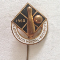 Badge Pin ZN000495 - Bowling Romania Bucharest World Championships 1966 - Bowling