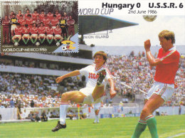 Cartolina Messico 1986 Con Francobollo Grenadines Of St. Vincent -  Ungheria-Russia 0-6 - 1986 – Mexico